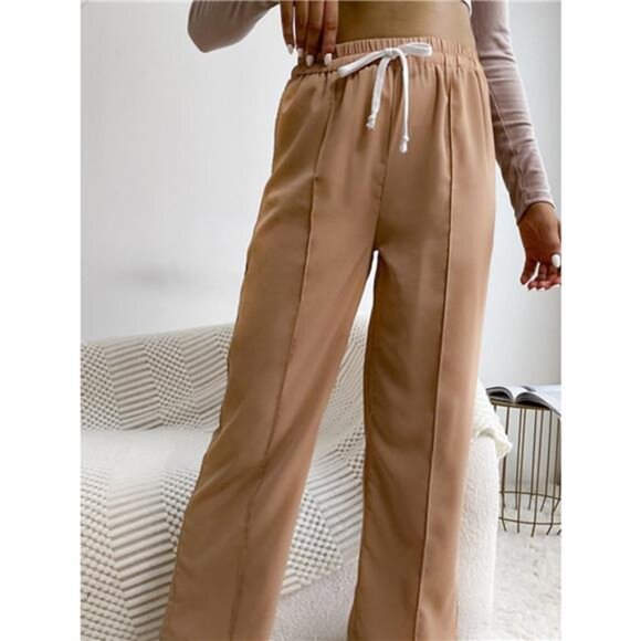 Wide Leg Drawstring Casual Pants - Picture 4 of 8